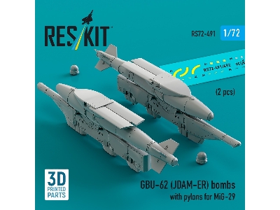 Gbu-62 (Jdam-er) Bombs With Pylons For Mig-29 (2pcs) (3d Printed) - zdjęcie 4