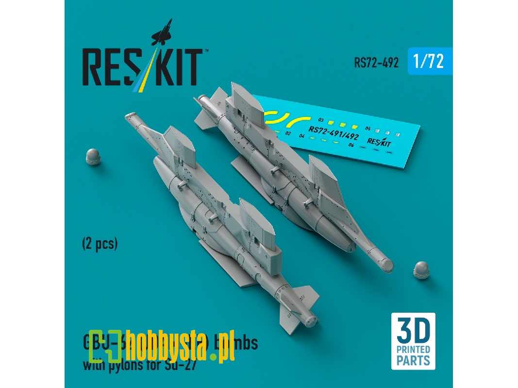 Gbu-62 (Jdam-er) Bombs With Pylons For Su-27 (2pcs) (3d Printed) - zdjęcie 1 Gbu-62 (Jdam-er) Bombs With Pylons For Su-27 (2pcs) (3d Printed) - zdjęcie 1