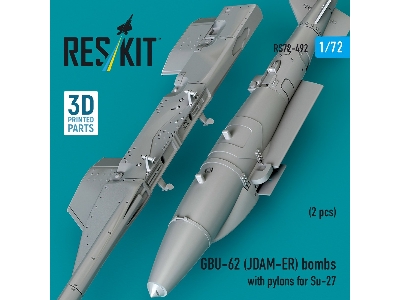 Gbu-62 (Jdam-er) Bombs With Pylons For Su-27 (2pcs) (3d Printed) - zdjęcie 3