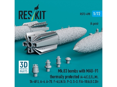 Mk.83 Bombs With Mau-91 Thermally Protected (4pcs) (A-4(C, E, F, L, M), Ta-4f/J, A-6, A-7e, F-4(J, N, S), P-3, S-3, F/A-18(A, B,