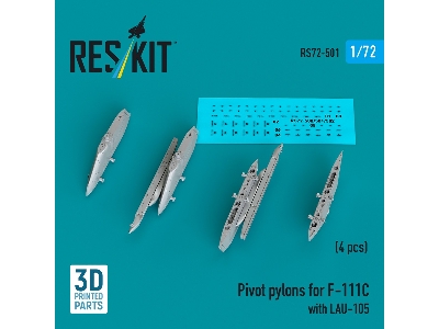 Pivot Pylons For F-111c With Lau-105 (4pcs) (3d Printed) - zdjęcie 2