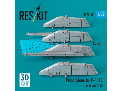 Pivot Pylons For F-111c With Lau-105 (4pcs) (3d Printed) - zdjęcie 3