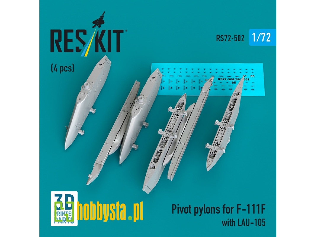 Pivot Pylons For F-111f With Lau-105 (4pcs) (3d Printed) - zdjęcie 1 Pivot Pylons For F-111f With Lau-105 (4pcs) (3d Printed) - zdjęcie 1