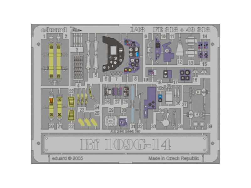  Bf 109G-14 1/48 - Hasegawa - blaszki - zdjęcie 1