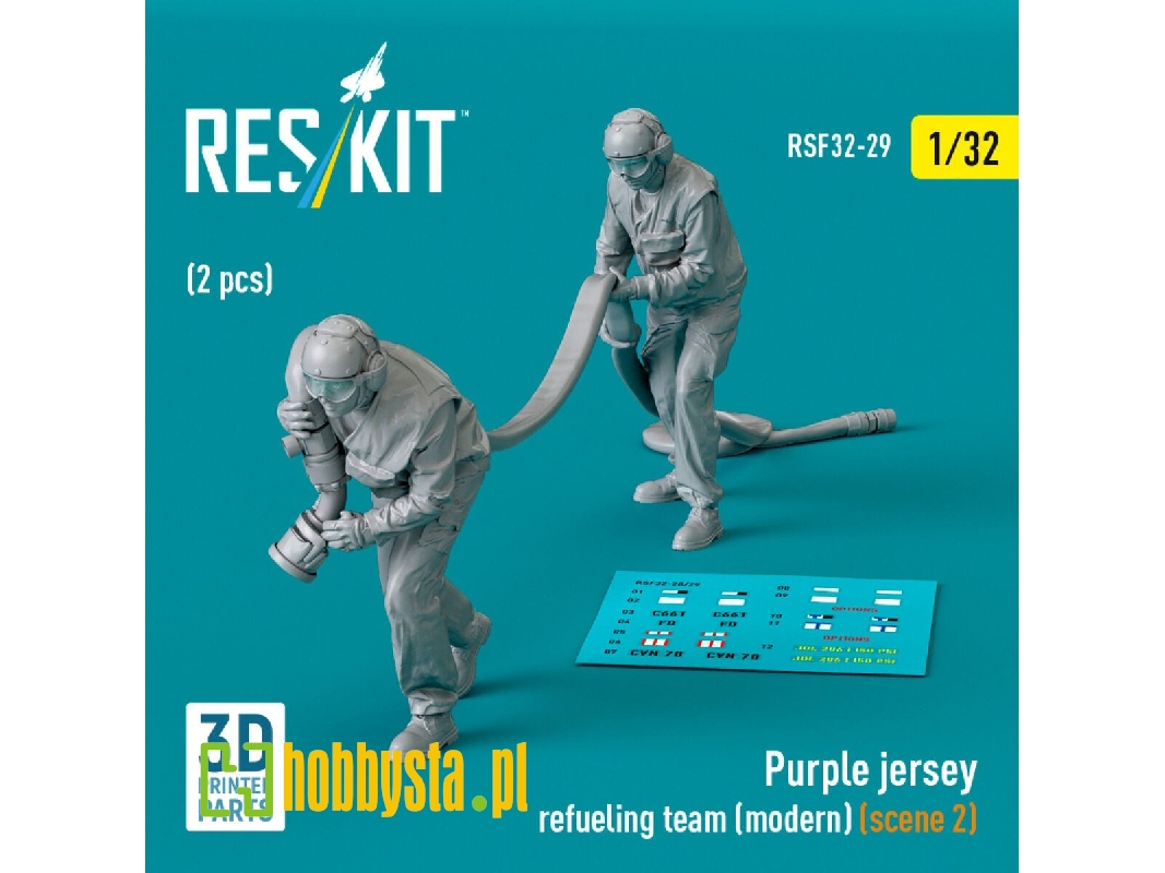 Purple Jersey Refueling Team (Modern) (Scene 2) (2 Pcs) (3d Printed) - zdjęcie 1 Purple Jersey Refueling Team (Modern) (Scene 2) (2 Pcs) (3d Printed) - zdjęcie 1