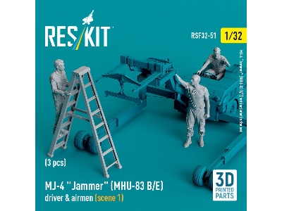 Mj-4 'jammer' (Mhu-83 B/E) Driver & Airmen (Scene 1) (3 Pcs) (3d Printed) - zdjęcie 1