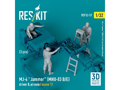 Mj-4 'jammer' (Mhu-83 B/E) Driver & Airmen (Scene 1) (3 Pcs) (3d Printed) - zdjęcie 5
