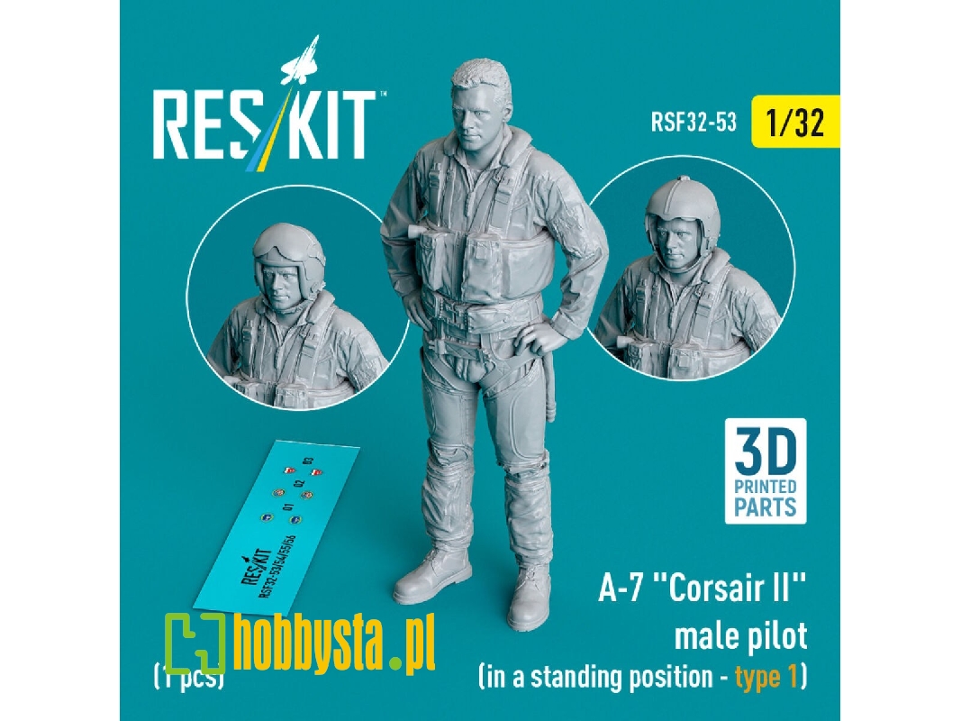 A-7 'corsair Ii' Male Pilot (In A Standing Position - Type 1) (1 Pc) (3d Printed) - zdjęcie 1 A-7 'corsair Ii' Male Pilot (In A Standing Position - Type 1) (1 Pc) (3d Printed) - zdjęcie 1
