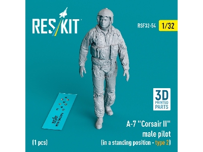 A-7 'corsair Ii' Male Pilot (In A Standing Position - Type 2) (1 Pc) (3d Printed) - zdjęcie 1