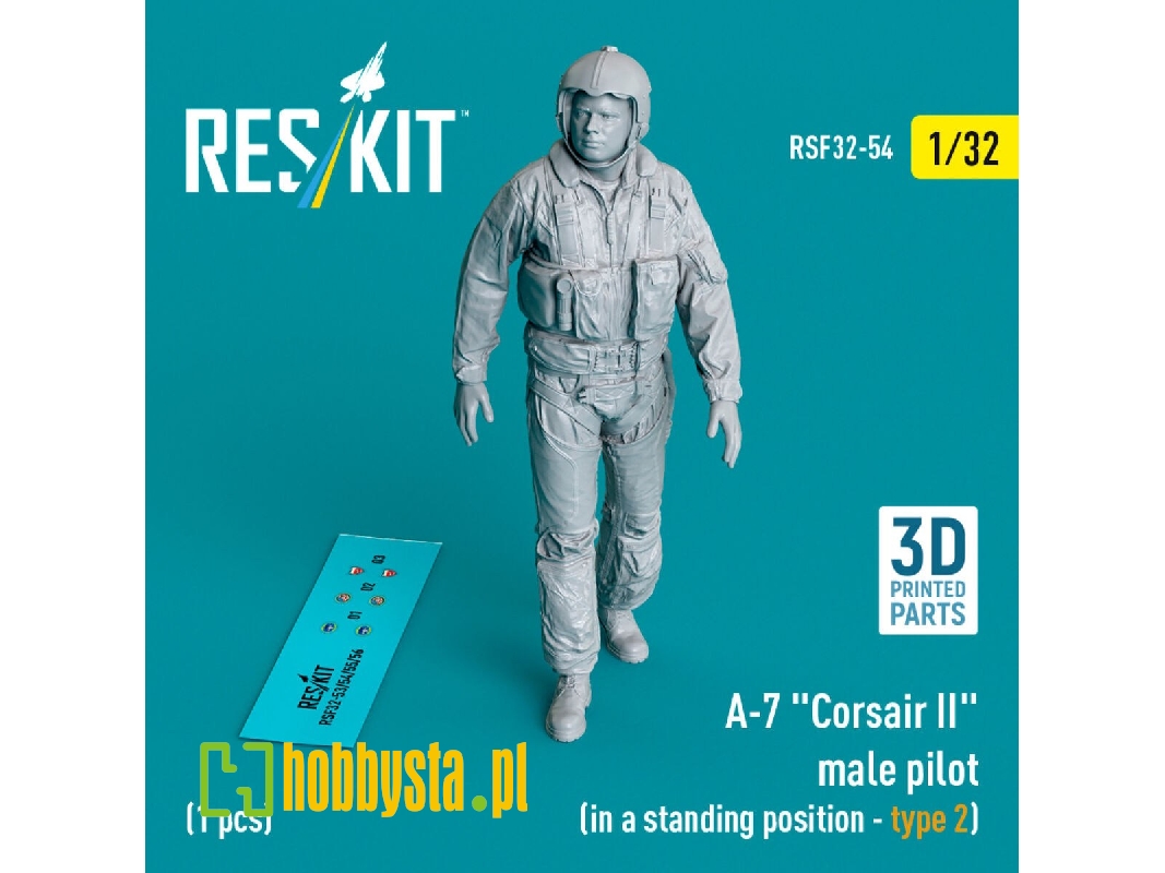 A-7 'corsair Ii' Male Pilot (In A Standing Position - Type 2) (1 Pc) (3d Printed) - zdjęcie 1 A-7 'corsair Ii' Male Pilot (In A Standing Position - Type 2) (1 Pc) (3d Printed) - zdjęcie 1