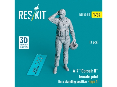 A-7 'corsair Ii' Female Pilot (In A Standing Position - Type 1) (1 Pc) (3d Printed) - zdjęcie 1