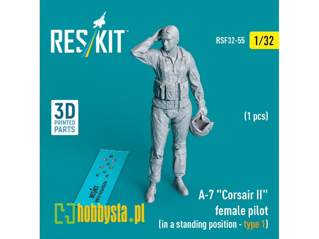A-7 'corsair Ii' Female Pilot (In A Standing Position - Type 1) (1 Pc) (3d Printed) - zdjęcie 1 A-7 'corsair Ii' Female Pilot (In A Standing Position - Type 1) (1 Pc) (3d Printed) - zdjęcie 1