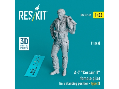 A-7 'corsair Ii' Female Pilot (In A Standing Position - Type 2) (1 Pc) (3d Printed) - zdjęcie 1