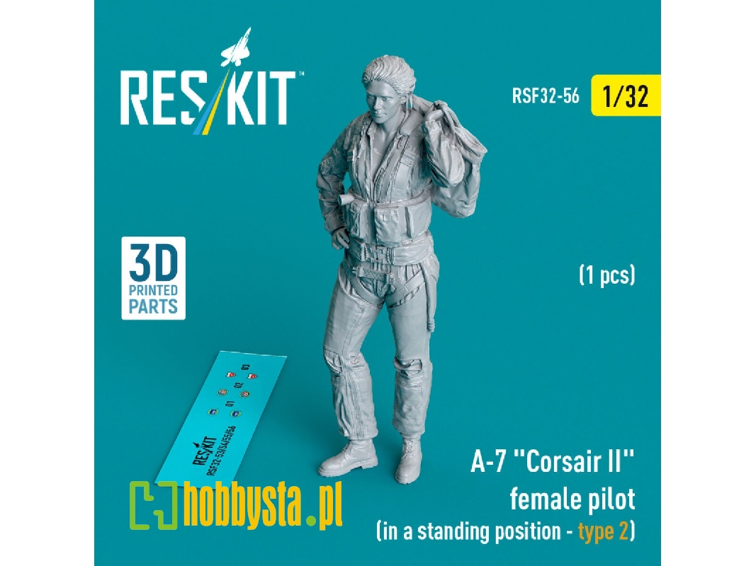 A-7 'corsair Ii' Female Pilot (In A Standing Position - Type 2) (1 Pc) (3d Printed) - zdjęcie 1 A-7 'corsair Ii' Female Pilot (In A Standing Position - Type 2) (1 Pc) (3d Printed) - zdjęcie 1