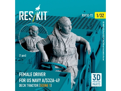 Female Driver For Us Navy A/S32a-49 Deck Tractor (Scene 1) (1 Pc) (3d Printed) - zdjęcie 1