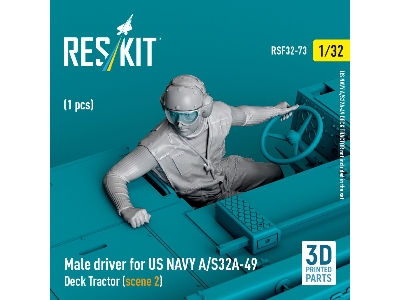 Male Driver For Us Navy A/S32a-49 Deck Tractor (Scene 2) (1 Pc) (3d Printed) - zdjęcie 1