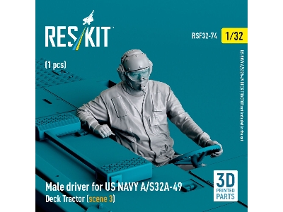 Male Driver For Us Navy A/S32a-49 Deck Tractor (Scene 3) (1 Pc) (3d Printed) - zdjęcie 1