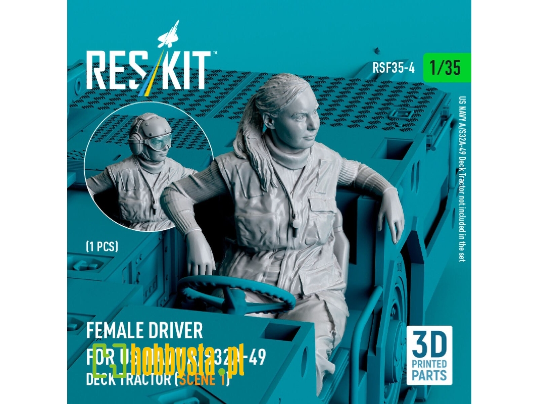 Female Driver For Us Navy A/S32a-49 Deck Tractor (Scene 1) (1 Pc) (3d Printed) - zdjęcie 1 Female Driver For Us Navy A/S32a-49 Deck Tractor (Scene 1) (1 Pc) (3d Printed) - zdjęcie 1
