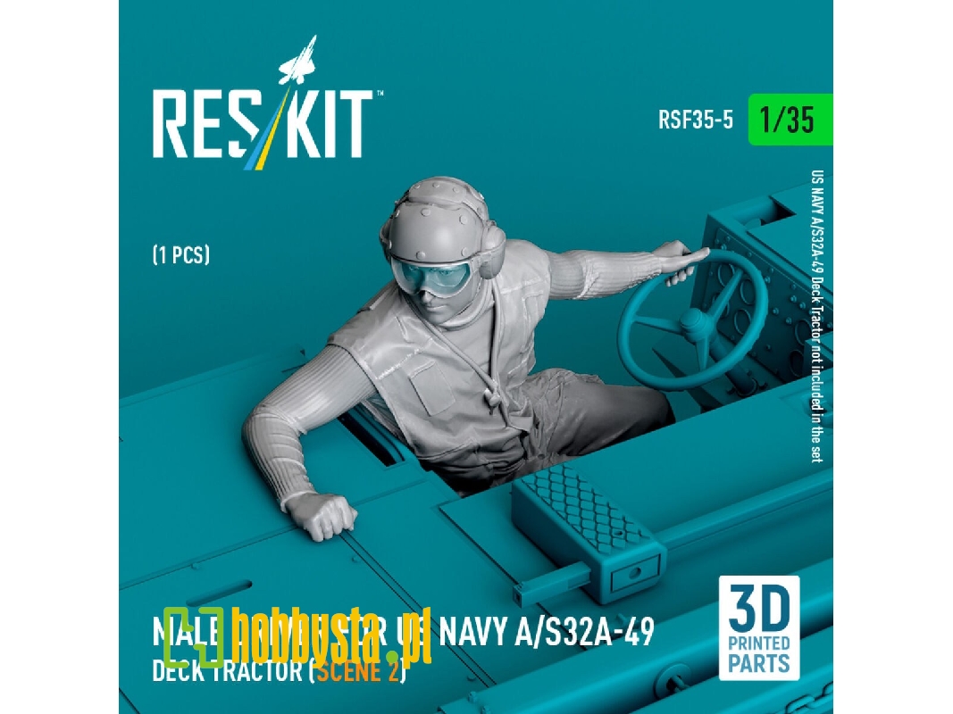Male Driver For Us Navy A/S32a-49 Deck Tractor (Scene 2) (1 Pc) (3d Printed) - zdjęcie 1
