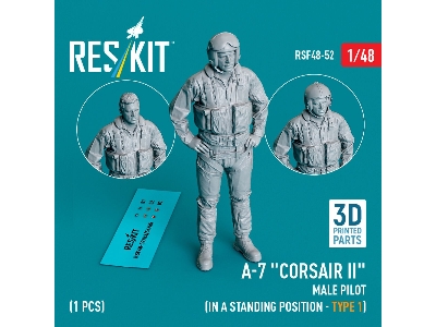 A-7 'corsair Ii' Male Pilot (In A Standing Position - Type 1) (1 Pc) (3d Printed) - zdjęcie 1