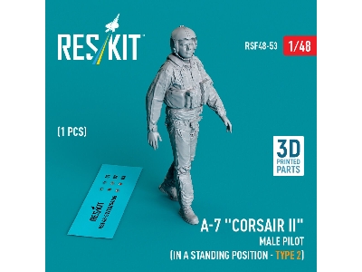 A-7 'corsair Ii' Male Pilot (In A Standing Position - Type 2) (1 Pc) (3d Printed) - zdjęcie 1