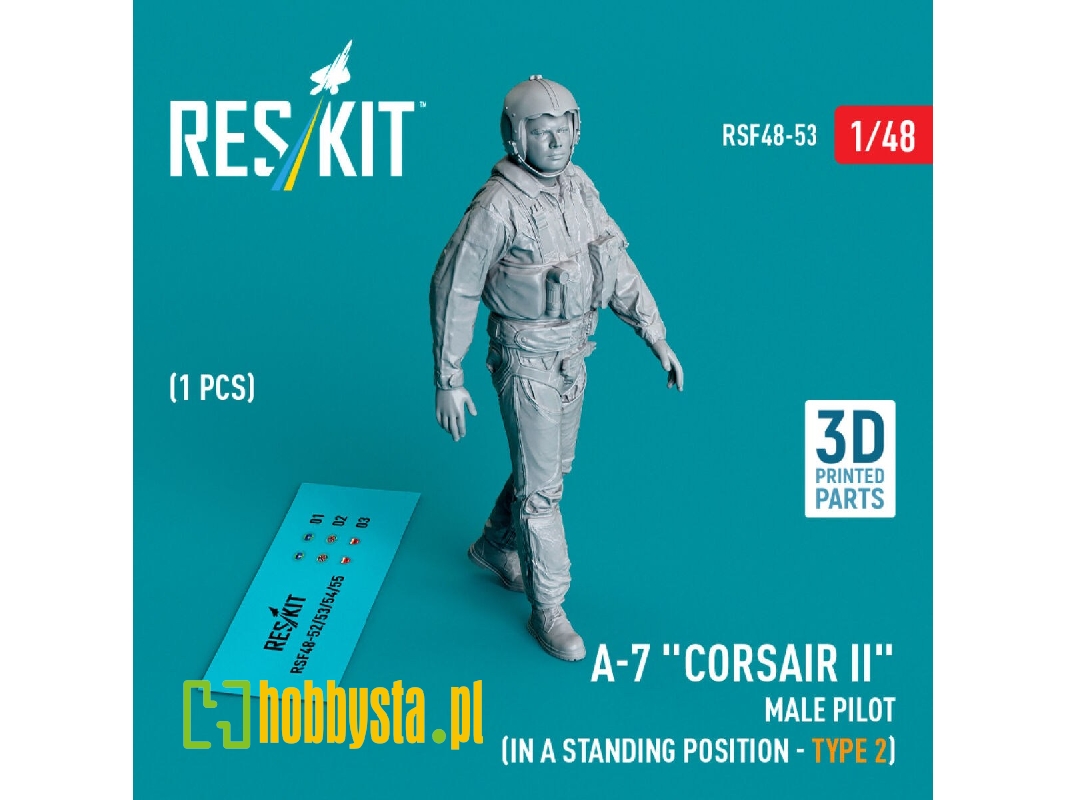 A-7 'corsair Ii' Male Pilot (In A Standing Position - Type 2) (1 Pc) (3d Printed) - zdjęcie 1 A-7 'corsair Ii' Male Pilot (In A Standing Position - Type 2) (1 Pc) (3d Printed) - zdjęcie 1