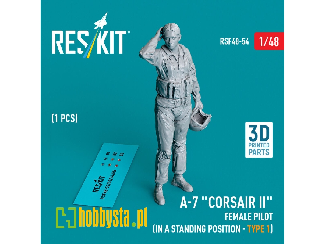 A-7 'corsair Ii' Female Pilot (In A Standing Position - Type 1) (1 Pc) (3d Printed) - zdjęcie 1 A-7 'corsair Ii' Female Pilot (In A Standing Position - Type 1) (1 Pc) (3d Printed) - zdjęcie 1