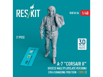 A-7 'corsair Ii' Greece Male Pilot (In A Standing Position - Type 2) (1 Pc) (3d Printed) - zdjęcie 1