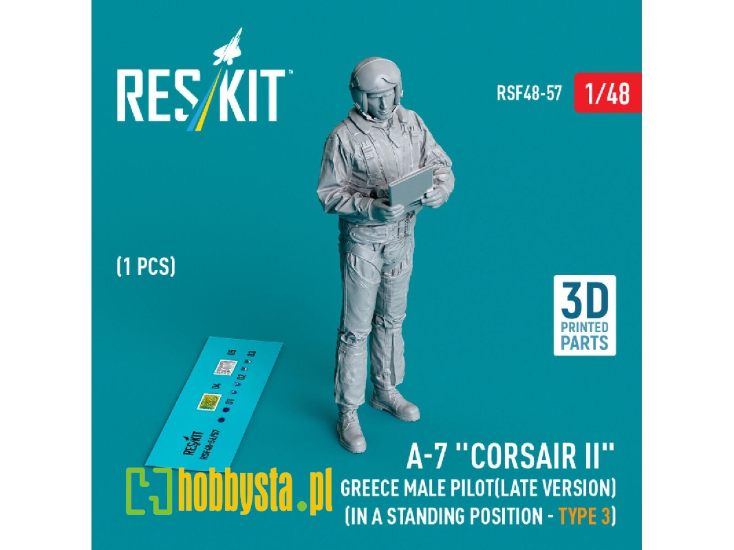 A-7 'corsair Ii' Greece Male Pilot (In A Standing Position - Type 3) (1 Pc) (3d Printed) - zdjęcie 1 A-7 'corsair Ii' Greece Male Pilot (In A Standing Position - Type 3) (1 Pc) (3d Printed) - zdjęcie 1