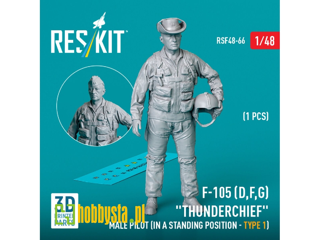 F-105 (D,f,g) 'thunderchief' Male Pilot (In A Standing Position - Type 1) (1 Pc) (3d Printed) - zdjęcie 1 F-105 (D,f,g) 'thunderchief' Male Pilot (In A Standing Position - Type 1) (1 Pc) (3d Printed) - zdjęcie 1