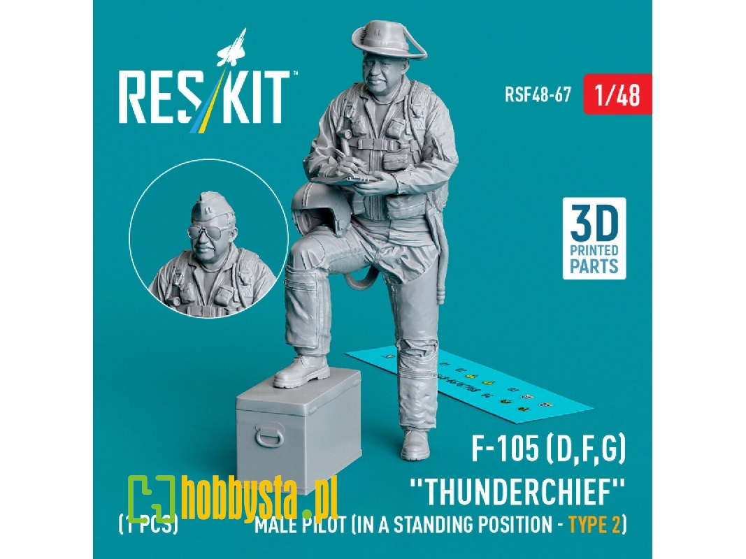 F-105 (D,f,g) 'thunderchief' Male Pilot (In A Standing Position - Type 2) (1 Pc) (3d Printed) - zdjęcie 1 F-105 (D,f,g) 'thunderchief' Male Pilot (In A Standing Position - Type 2) (1 Pc) (3d Printed) - zdjęcie 1