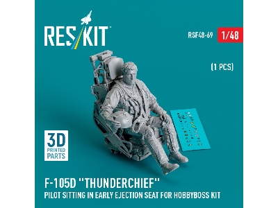 F-105d 'thunderchief' Pilot Sitting In Early Ejection Seat For Hobbyboss Kit (1 Pc) (3d Printed) - zdjęcie 1