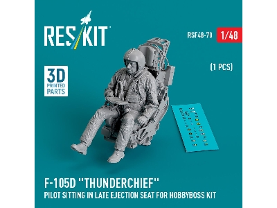 F-105d 'thunderchief' Pilot Sitting In Late Ejection Seat For Hobbyboss Kit (1 Pc) (3d Printed) - zdjęcie 1