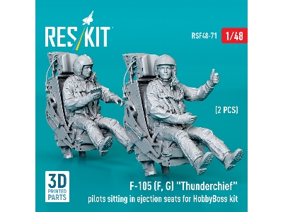 F-105 (F, G) 'thunderchief' Pilots Sitting In Ejection Seats For Hobbyboss Kit (2pcs) (3d Printed) - zdjęcie 2