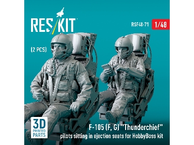 F-105 (F, G) 'thunderchief' Pilots Sitting In Ejection Seats For Hobbyboss Kit (2pcs) (3d Printed) - zdjęcie 3
