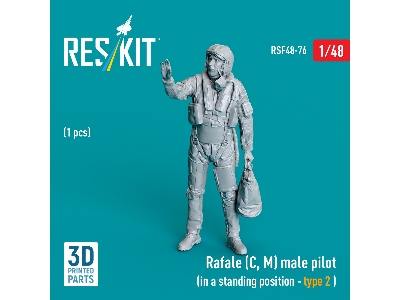 Rafale (C, M) Male Pilot (In A Standing Position - Type 2) (1pc) (3d Printed) - zdjęcie 1