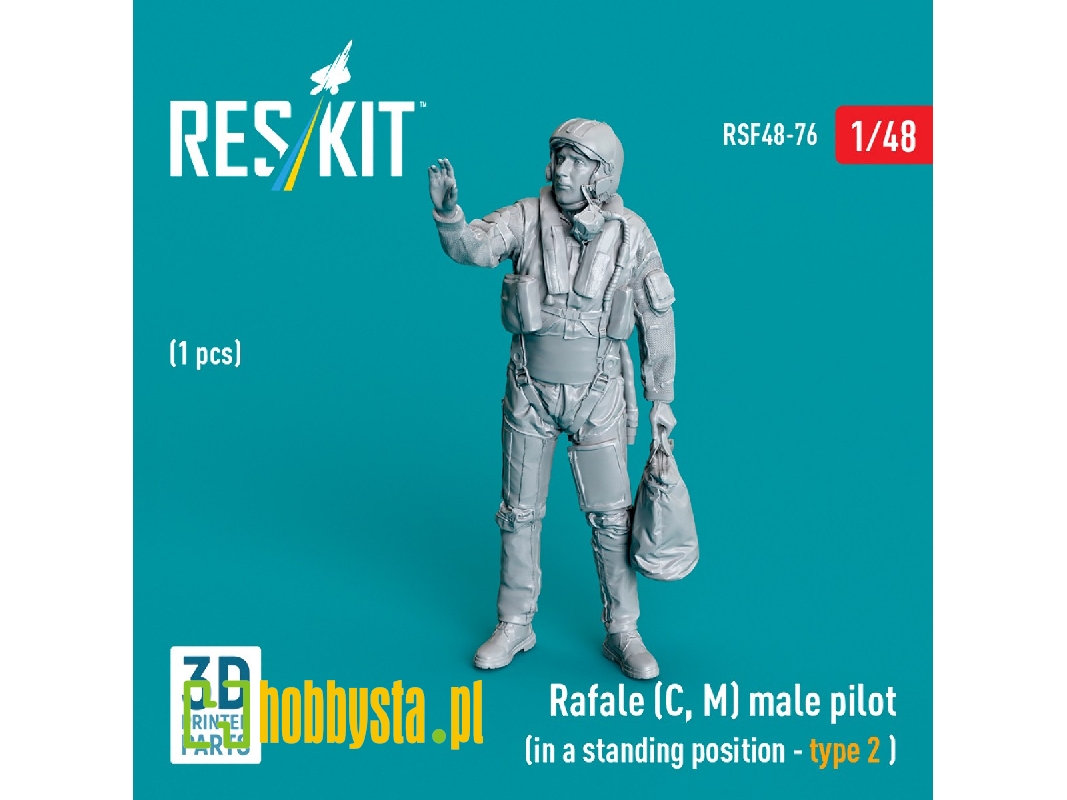 Rafale (C, M) Male Pilot (In A Standing Position - Type 2) (1pc) (3d Printed) - zdjęcie 1