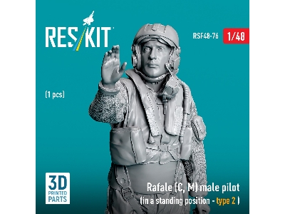 Rafale (C, M) Male Pilot (In A Standing Position - Type 2) (1pc) (3d Printed) - zdjęcie 2