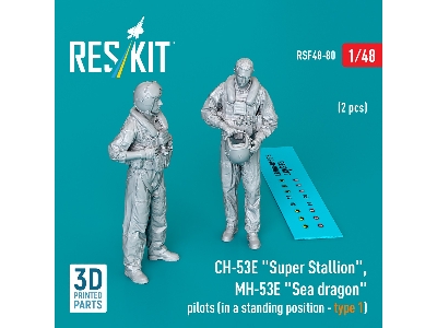 Ch-53e 'super Stallion', Mh-53e 'sea Dragon' Pilots (In A Standing Position - Type 1) (2pcs) (3d Printed) - zdjęcie 1