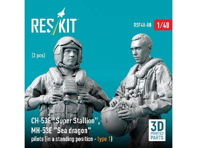 Ch-53e 'super Stallion', Mh-53e 'sea Dragon' Pilots (In A Standing Position - Type 1) (2pcs) (3d Printed) - zdjęcie 2