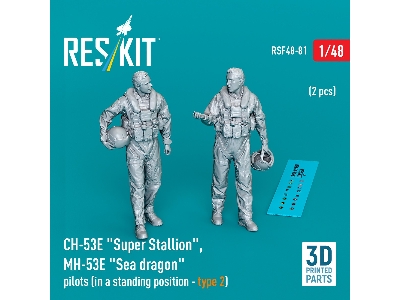 Ch-53e 'super Stallion', Mh-53e 'sea Dragon' Pilots (In A Standing Position - Type 2) (2pcs) (3d Printed) - zdjęcie 1