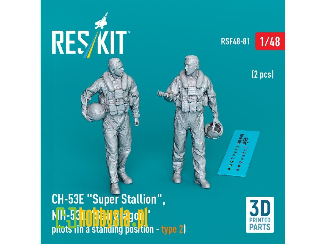 Ch-53e 'super Stallion', Mh-53e 'sea Dragon' Pilots (In A Standing Position - Type 2) (2pcs) (3d Printed) - zdjęcie 1 Ch-53e 'super Stallion', Mh-53e 'sea Dragon' Pilots (In A Standing Position - Type 2) (2pcs) (3d Printed) - zdjęcie 1
