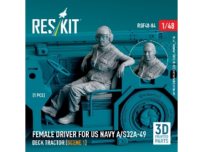 Female Driver For Us Navy A/S32a-49 Deck Tractor (Scene 1) (1 Pc) (3d Printed) - zdjęcie 1
