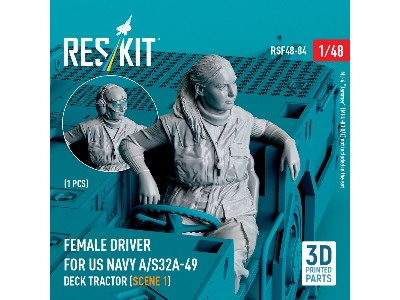 Female Driver For Us Navy A/S32a-49 Deck Tractor (Scene 1) (1 Pc) (3d Printed) - zdjęcie 2