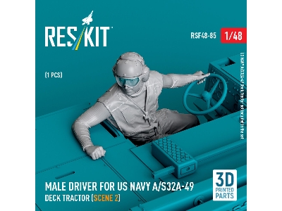 Male Driver For Us Navy A/S32a-49 Deck Tractor (Scene 2) (1 Pc) (3d Printed) - zdjęcie 1