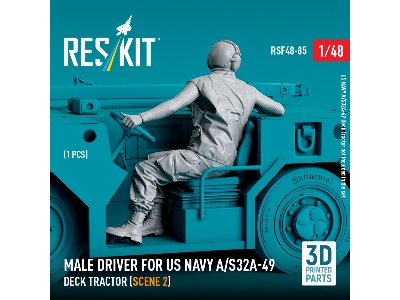 Male Driver For Us Navy A/S32a-49 Deck Tractor (Scene 2) (1 Pc) (3d Printed) - zdjęcie 2