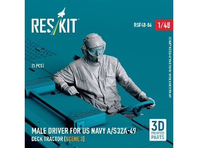 Male Driver For Us Navy A/S32a-49 Deck Tractor (Scene 3) (1 Pc) (3d Printed) - zdjęcie 1