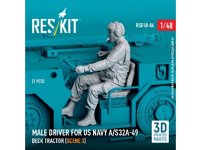 Male Driver For Us Navy A/S32a-49 Deck Tractor (Scene 3) (1 Pc) (3d Printed) - zdjęcie 2