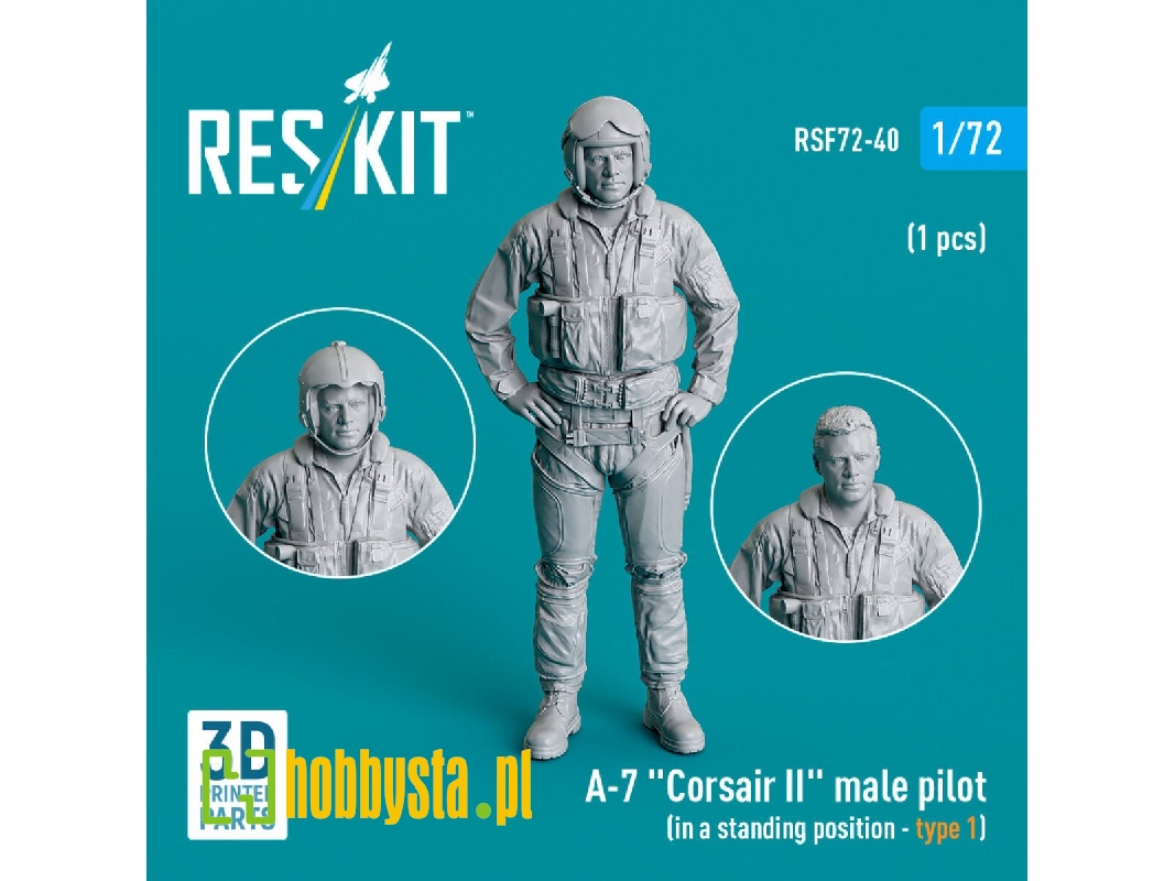 A-7 'corsair Ii' Male Pilot (In A Standing Position - Type 1) (1 Pc) (3d Printed) - zdjęcie 1 A-7 'corsair Ii' Male Pilot (In A Standing Position - Type 1) (1 Pc) (3d Printed) - zdjęcie 1