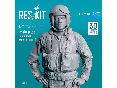 A-7 'corsair Ii' Male Pilot (In A Standing Position - Type 1) (1 Pc) (3d Printed) - zdjęcie 2
